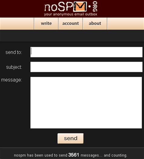 send email without revealing identity.